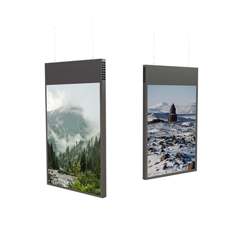 49'' 3000nits Dual Sided Hanging Window Facing Display 