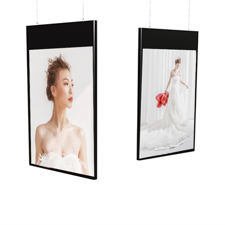 55'' 3000nits Dual Sided Hanging Window Facing Display 