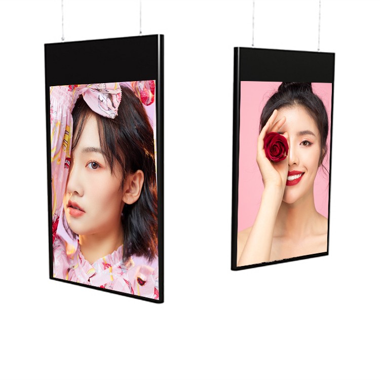 55'' 3000nits Dual Sided Hanging Window Facing Display 